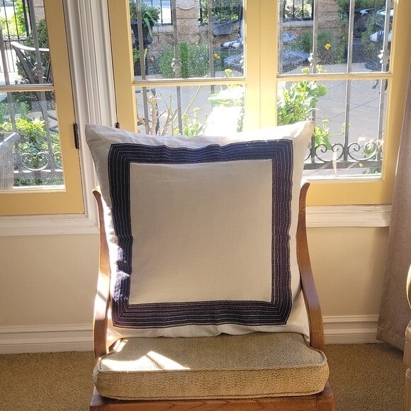 Jessica Simpson Valdivia Euro Sham 26 x 26 Linen Blend Sham Only - Picture 1 of 10